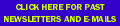 Past Newsletters and E-Mails: Click Here!